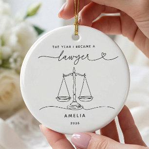 Personalisierter Weihnachts-Schmuck für neue Anwäl Keramik Ornament