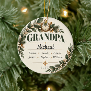 Personalisierter Weihnachts-Schmuck für Opa Keramik Ornament
