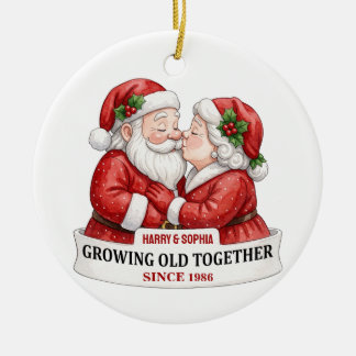 Personalisierter Weihnachts-Schmuck für Paare, Keramik Ornament