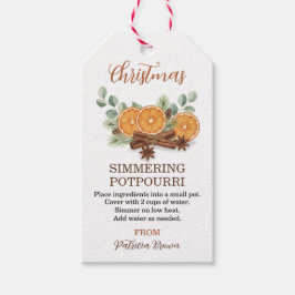 Personalisierter Weihnachts-Simmering-Potpourri Geschenkanhänger
