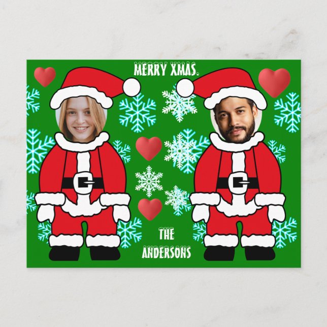 Personalisierter Weihnachtsanfang Postkarte (Vorderseite)