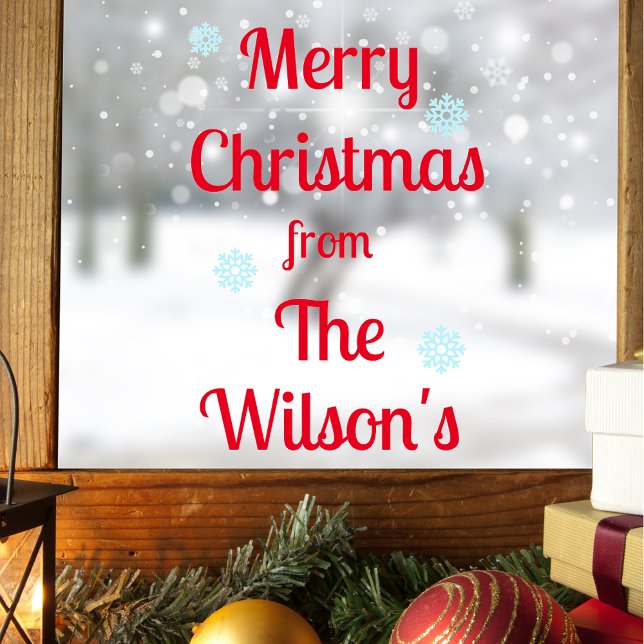 Personalisierter Weihnachtsaufkleber Fensteraufkleber (Festive Window Decor)