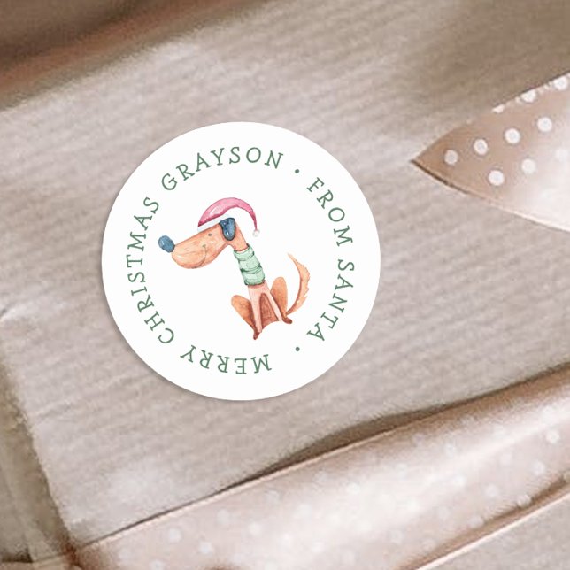 Personalisierter Weihnachtsaufkleber Runder Aufkleber (Von Creator hochgeladen)