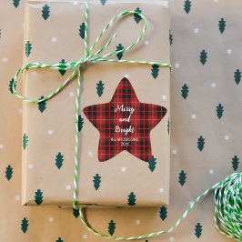 Personalisierter Weihnachtsaufkleber Stern-Aufkleber