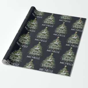 Personalisierter Weihnachtsballett-Ballerina-Tänze Geschenkpapier