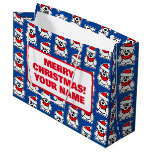 Personalisierter Weihnachtsbärensack für Kinder Große Geschenktüte