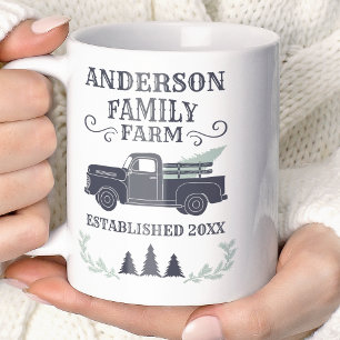 Personalisierter Weihnachtsbaum Familienbauernhof  Kaffeetasse