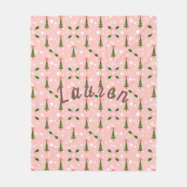 Personalisierter Weihnachtsbaum Fleece Blanket (Vorderseite)