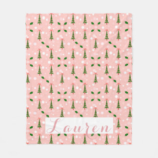 Personalisierter Weihnachtsbaum Fleece Blanket