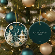 Personalisierter Weihnachtsbaum für den Winter