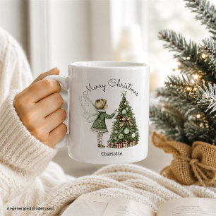 Personalisierter Weihnachtsbaum Kaffeetasse