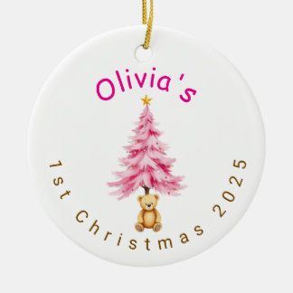 Personalisierter Weihnachtsbaum-Schmuck für Baby M Keramik Ornament