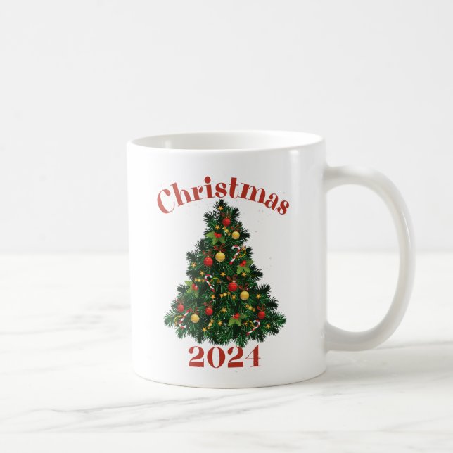 Personalisierter Weihnachtsbaum, Urlaub Kaffeetasse (Rechts)