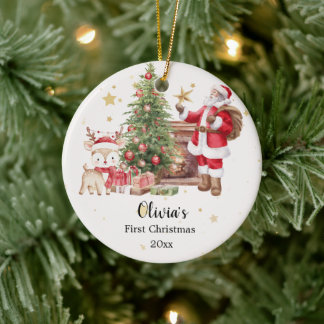 Personalisierter Weihnachtsbaumanhänger - Weihnach Keramik Ornament