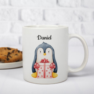 Personalisierter Weihnachtsbecher mit einem süßen Kaffeetasse
