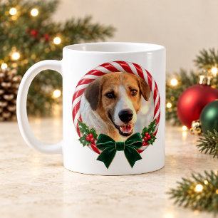 Personalisierter Weihnachtsbecher mit Haustierfoto Kaffeetasse