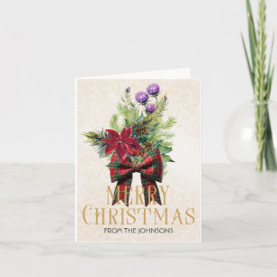 Personalisierter Weihnachtsblumenstrauß Karte