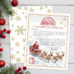 Personalisierter Weihnachtsbrief für Kinder<br><div class="desc">Machen Sie Weihnachten magisch mit diesem personalisierten Brief vom Weihnachtsmann, der direkt an Ihr Kind adressiert ist! Dieser Sake mit Vintager Nordpol-Grafik, der Unterschrift des Weihnachtsmannes und einer herzlichen Botschaft, die auf den Namen Ihres Kindes zugeschnitten ist, erfasst das Wunder der Saison. Mit festlichen Goldschneeflocken-Details ist es perfekt für Urlaubstraditionen,...</div>