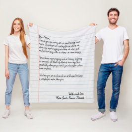 Personalisierter Weihnachtsbrief Handschrift Fleecedecke