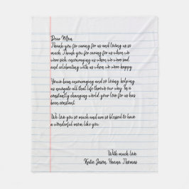 Personalisierter Weihnachtsbrief Handschrift Fleecedecke