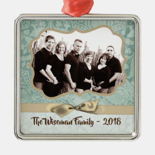 Personalisierter WeihnachtsDamaske Winte FOTO Orna Ornament Aus Metall