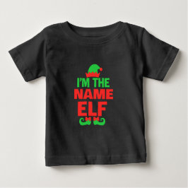 Personalisierter Weihnachtself Baby T-shirt