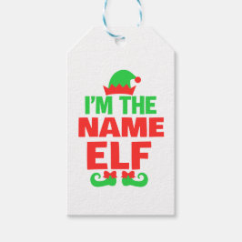 Personalisierter Weihnachtself Geschenkanhänger