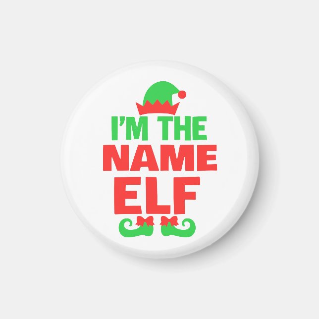 Personalisierter Weihnachtself Magnet (Vorne)