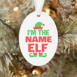 Personalisierter Weihnachtself Ornament
