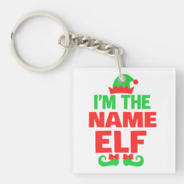 Personalisierter Weihnachtself Schlüsselanhänger