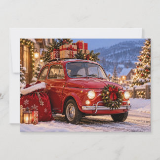 Personalisierter Weihnachtsfamilienname Feiertagskarte