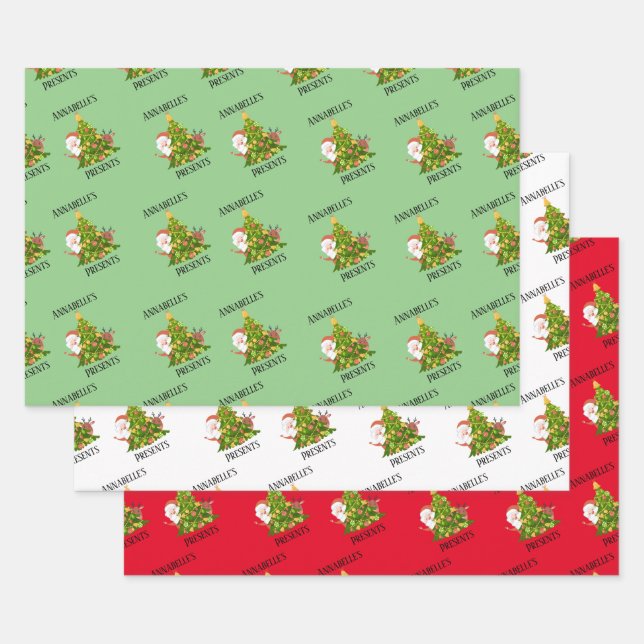 Personalisierter Weihnachtsfeiertag Geschenkpapier Set (Set)