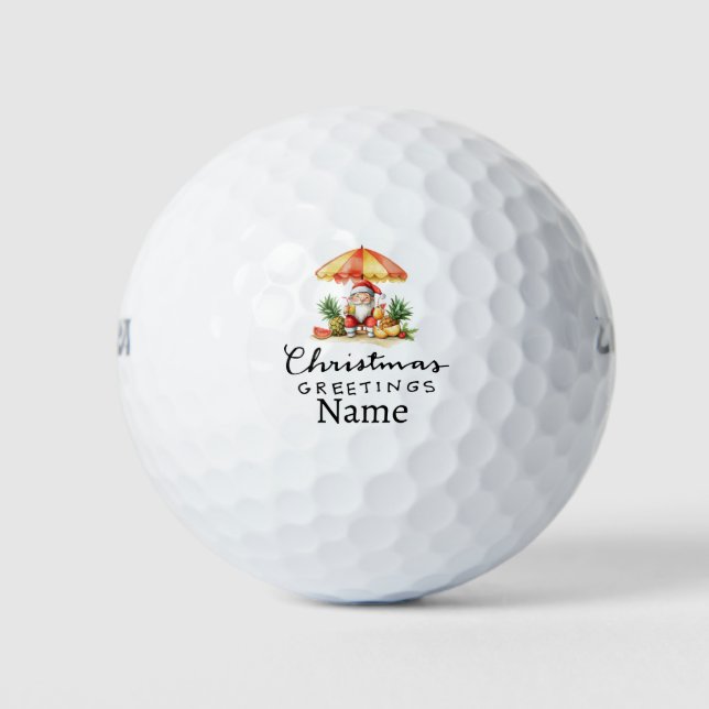 Personalisierter Weihnachtsfeiertag Golfball (Vorderseite)