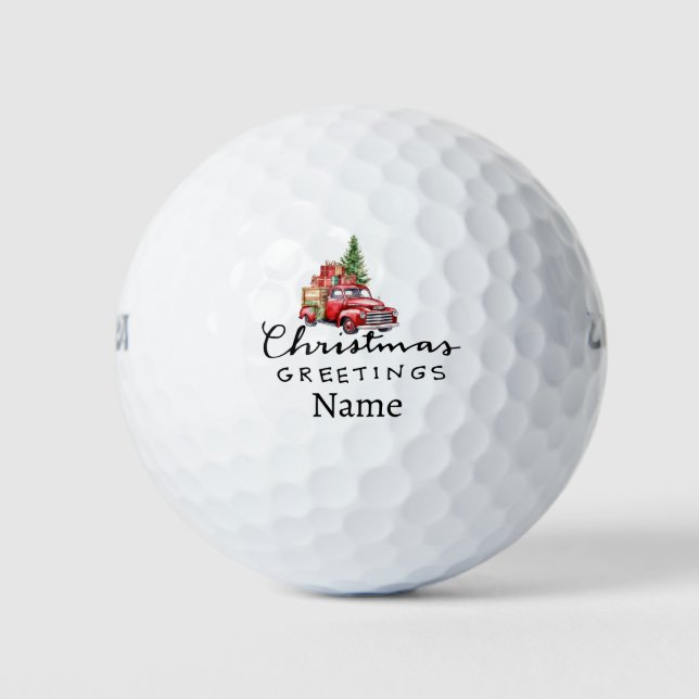 Personalisierter Weihnachtsfeiertag Golfball (Vorderseite)