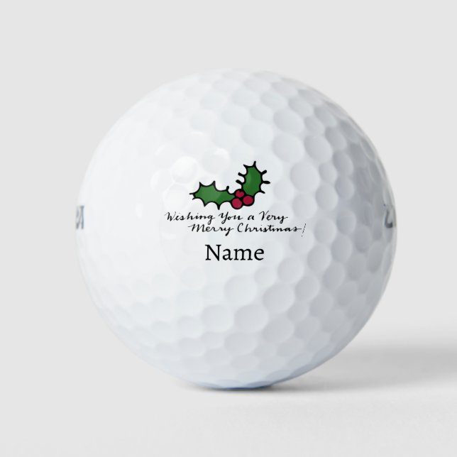 Personalisierter Weihnachtsfeiertag Golfball (Vorderseite)