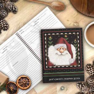 Personalisierter Weihnachtsfeiertag Rezept Notizbuch