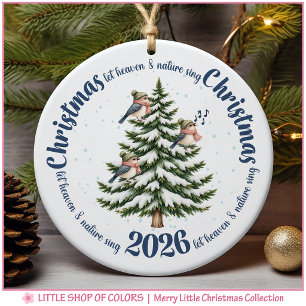 Personalisierter Weihnachtsfoto-Schmuck für Waldvö Keramik Ornament