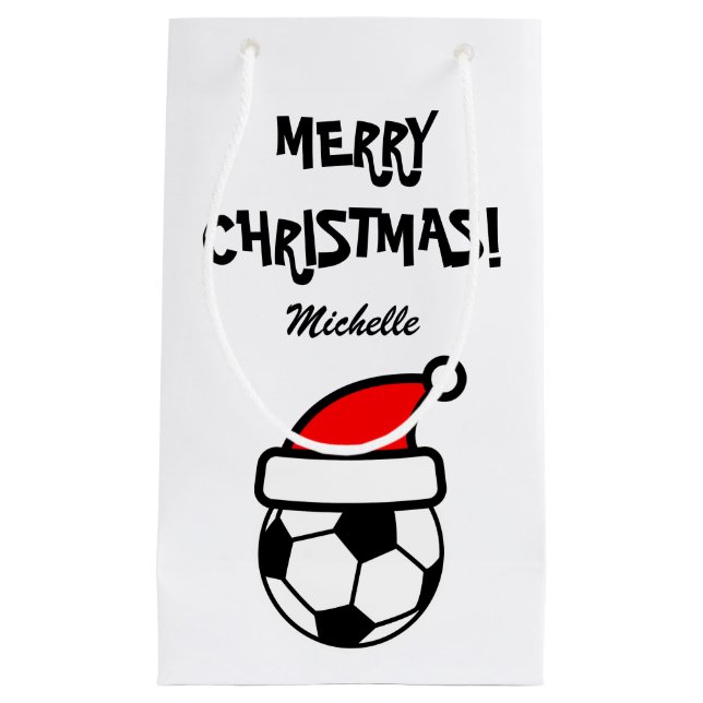 Personalisierter Weihnachtsfußball Holiday Kleine Geschenktüte (Vorderseite)