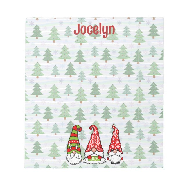 Personalisierter Weihnachtsgenome Notepad Notizblock (Vorderseite)