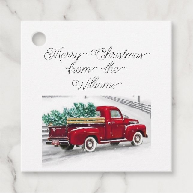 Personalisierter Weihnachtsgeschenk Geschenkanhänger (Vorderseite)