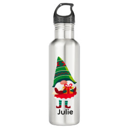 Personalisierter Weihnachtsgnom Holing eine Gesche Edelstahlflasche