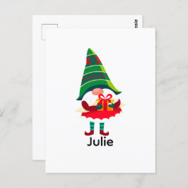 Personalisierter Weihnachtsgnom Holing eine Gesche Postkarte