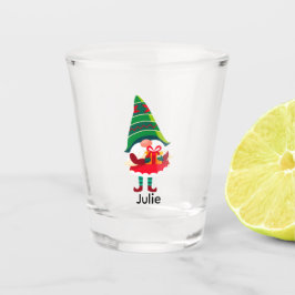 Personalisierter Weihnachtsgnom Holing eine Gesche Schnapsglas