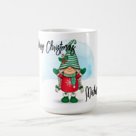 Personalisierter Weihnachtsgnome Kaffeetasse