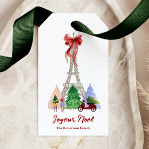 Personalisierter Weihnachtsgruß vom Pariser Eiffel Geschenkanhänger