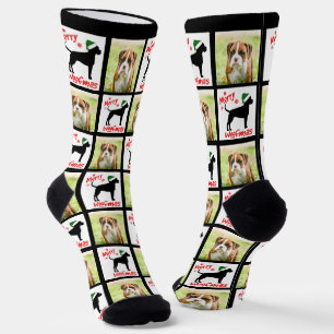 Personalisierter Weihnachtshund Socken