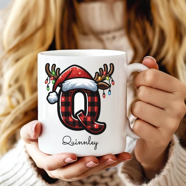 Personalisierter Weihnachtskaffeebecher mit Monogr Kaffeetasse (Cute Personalized Christmas Mug – Festive Thank You Gift for Teachers & Coworkers)