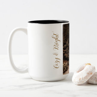 Personalisierter Weihnachtskaffeebecher mit Namen Zweifarbige Tasse