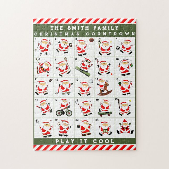 personalisierter Weihnachtskalender Puzzle (Vertikal)