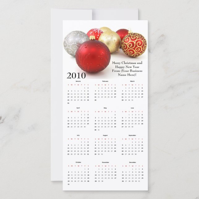 Personalisierter Weihnachtskartenkalender Feiertagskarte (Vorderseite)